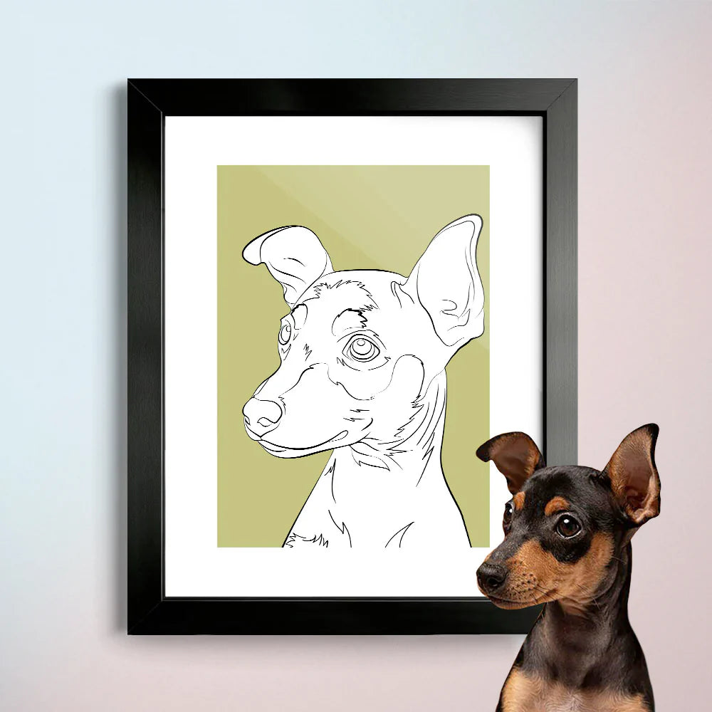 Custom Modern Pet Sketch