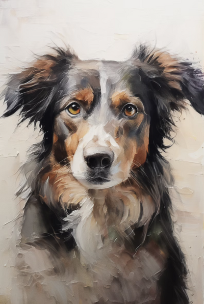 Custom Pet Portrait| Mix of Oil Painting & Watercolor Style