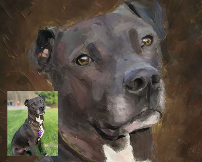 Custom Pet Portrait| Mix of Oil Painting & Watercolor Style