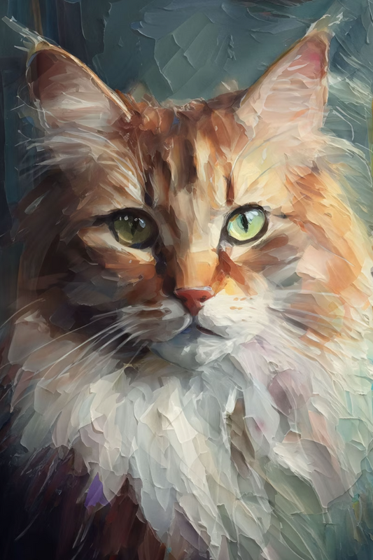 Custom Pet Portrait| Mix of Oil Painting & Watercolor Style