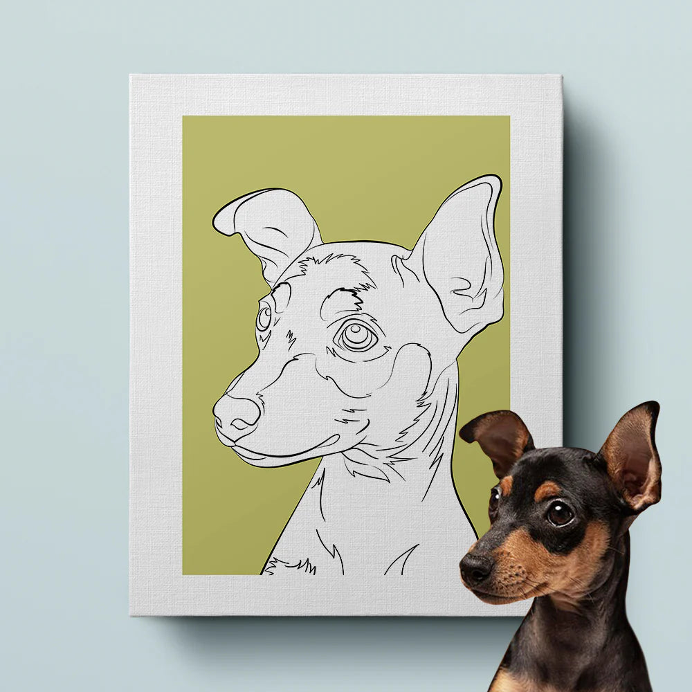 Custom Modern Pet Sketch