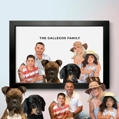 Modern Custom Family Portrait