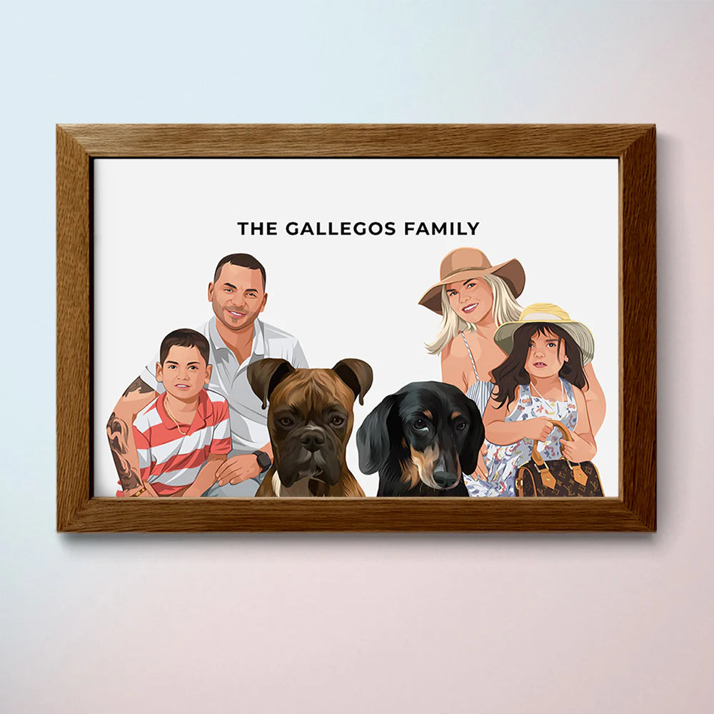 Modern Custom Family Portrait