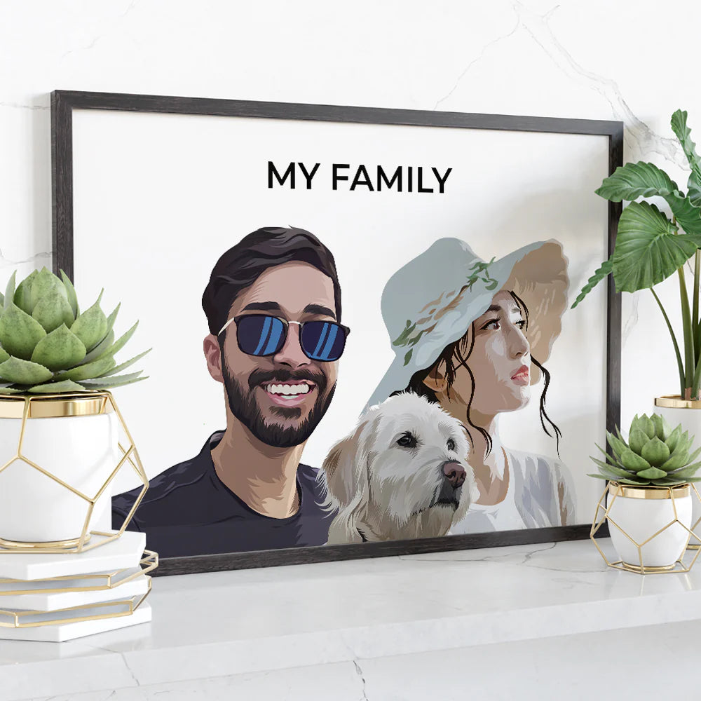 Modern Custom Family Portrait