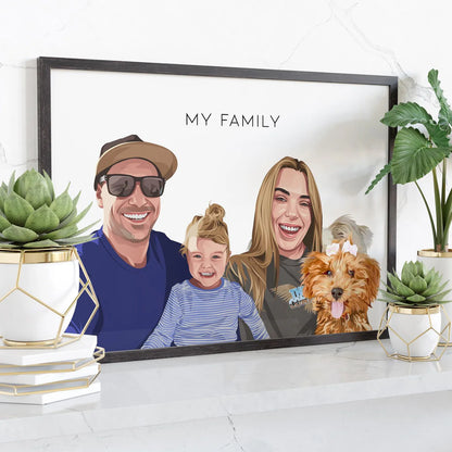 Modern Custom Family Portrait